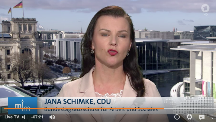 Jana Schimke, CDU will, dass Arbeitslose sich nicht wohl fühlen und einrichten als Arbeitslose