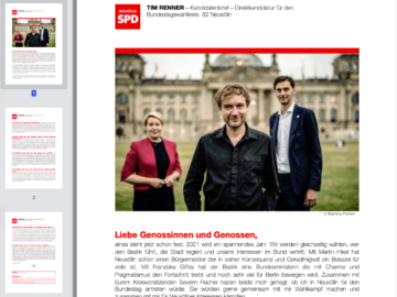 Zitat von Tim Renner aus Kandidatenbrief von Ende 2019 zum Mitgliederentscheid der SPD Neukölln über Direktkandidatur für den Bundestag im Jahre 2021